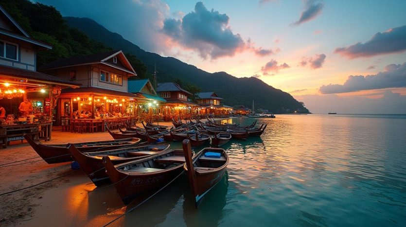 charming coastal thai village